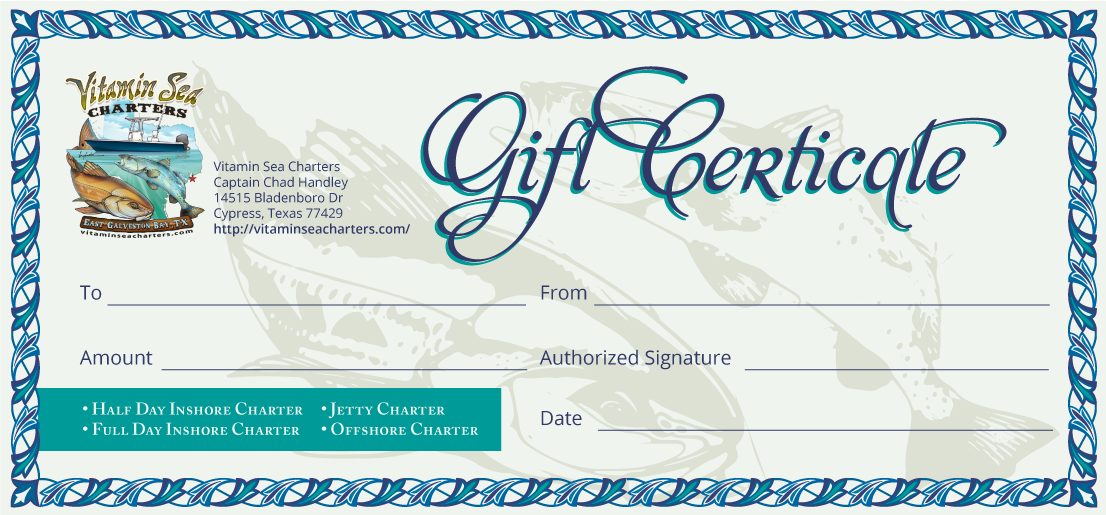 Printable Fishing Gift Certificate Template Printable Word Searches